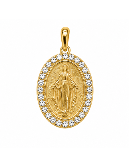 Medalla La Milagrosa con Cerco Circonitas