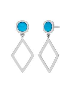 Pendientes para Mujer Geomietrico con Turquesa Plata - Marea  D03501/BU