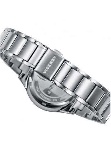 Reloj para Mujer  Bicolor con Esfera Plateada y Calendario - 471192-07