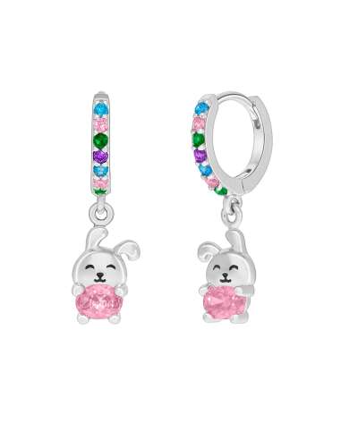 Pendientes Niña Tortuguita con Circonitas Multicolor - Marea D03601/DG