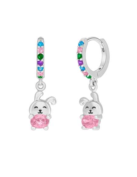 Pendientes Niña Tortuguita con Circonitas Multicolor - Marea D03601/DG