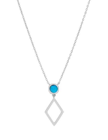 Collar para Mujer Geométrico con Piedra Azul Plata - Marea D03507/BQ