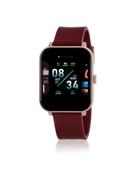 Reloj Unisex SmartWatch color negro y correa de silicona Marrón - Marea B63006/8