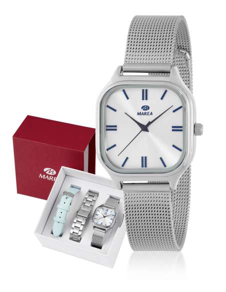 Reloj para Mujer Plateado con Correas Intercambiables - Marea B41437/1