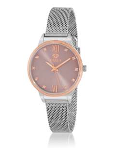 Reloj para Mujer esfera en color rosa con Malla Milanesa - Marea B41414/2