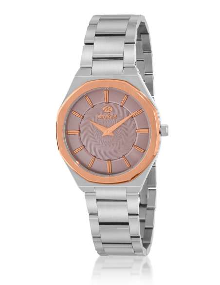 Reloj para Mujer esfera rosada con delicado dibujo central - Marea B54293/2