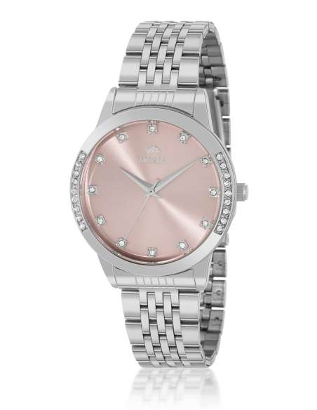 Reloj para Mujer con Esfera Rosada con Circonitas - Marea B41440/2
