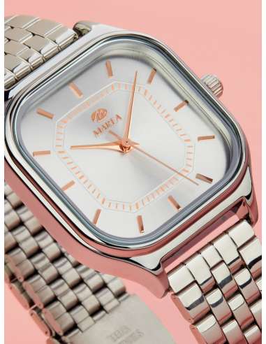 Reloj para Mujer Marea B41381/1 de Acero con Caja Cuadrada