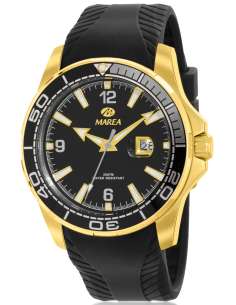 Reloj para Hombre de Acero Esfera Negra y Detalles Dorados - Marea B36206/7