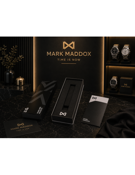 Reloj para Mujer con Correa Azul y Esfera Plateada con Circonitas - Mark Maddox MC6003-37