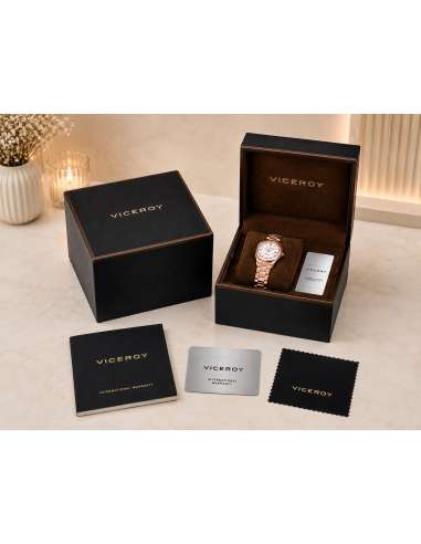 Reloj para Mujer Viceroy de Acero con Bisel de Circonitas y Esfera Multifunción