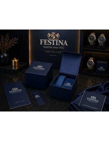 Reloj para Mujer esfera Negra con Circonitas y Correa de Silicona - Festina F16563/3