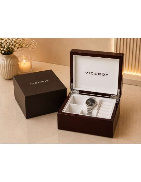 Reloj para Mujer Sapphire de Acero con Esfera Marrón y Detalle Vista de Mecanismo- Viceroy 401252-95