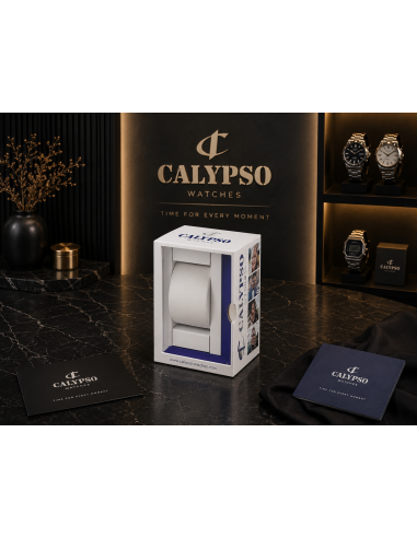 Reloj para Mujer Esfera Blanca con Circonitas y Correa de Caucho Blanco - Calypso K5567/B