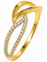 Anillo para Mujer con circonitas - Oro Amarillo 18K