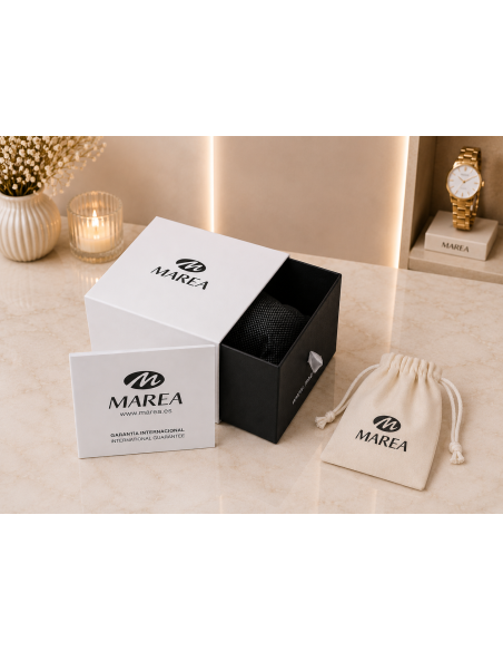 Reloj para Mujer de Acero con Esfera Azul y Bisel Brillante - Marea B41413/5