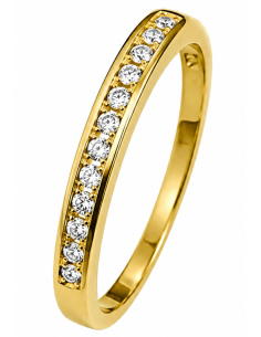 Anillo para Mujer con Circonitas - Oro Amarillo 18K