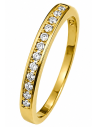Anillo para Mujer con Circonitas - Oro Amarillo 18K