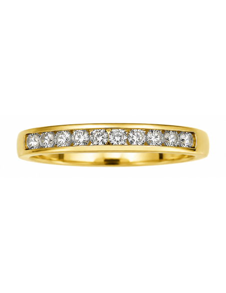 Anillo para Mujer con Circonitas - Oro Amarillo 18K