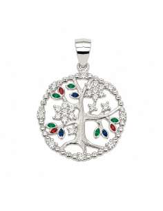 Colgante Árbol de la Vida en Plata de Ley con Circonitas