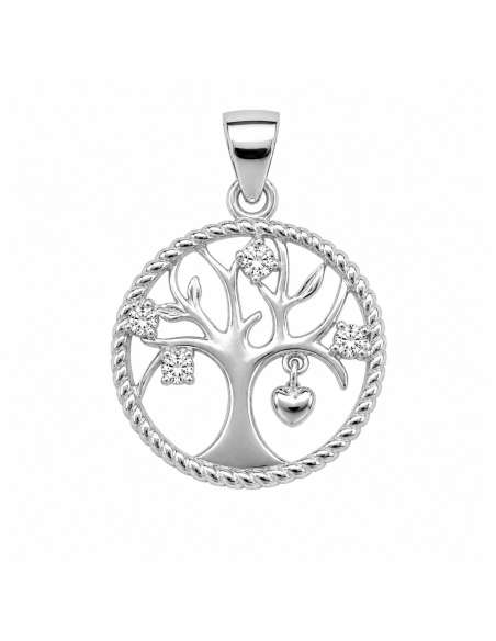 Colgante para Mujer Árbol de la Vida con Circonitas - Plata de Ley