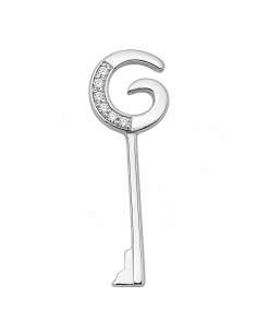 Colgante para Mujer Llave con Circonitas - Plata de ley