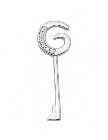 Colgante para Mujer Llave con Circonitas - Plata de ley