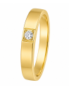 Anillo para Mujer Solitario con Circonita - Oro Amarillo 18K