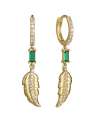 Pendientes para Mujer de Plata Dorada Hojas con circonitas - Viceroy 2375E100-32