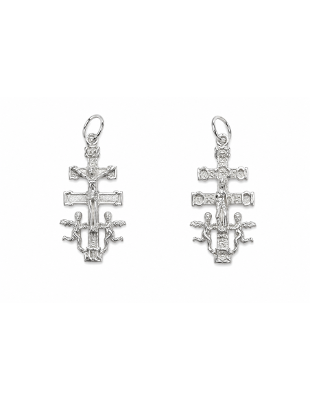Colgante Cruz de Caravaca Doble Cara - Plata de Ley