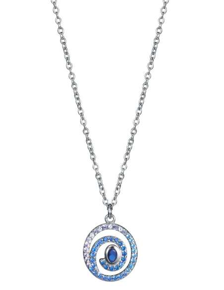 Collar para Mujer de Plata con Circonitas Azules Diseño Espiral - Viceroy 9166C000-30