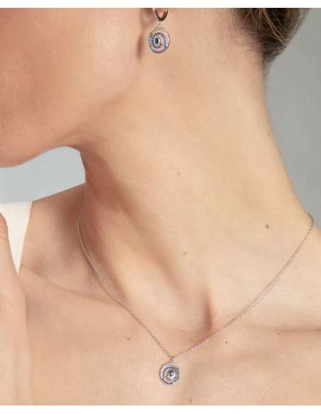 Collar para Mujer de Plata con Circonitas Azules Diseño Espiral - Viceroy 9166C000-30