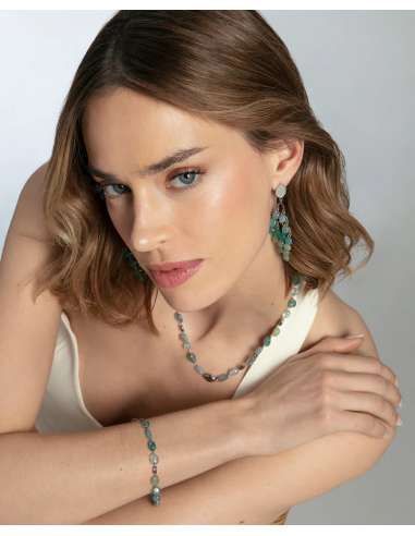 Collar para Mujer de Acero con Piedras Naturales Azules y Verdes - Viceroy 14359C01016