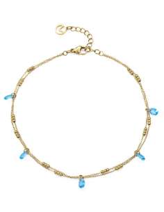 Pulsera para Mujer de Acero Dorado con Cristales Azules - Viceroy 14366T01012
