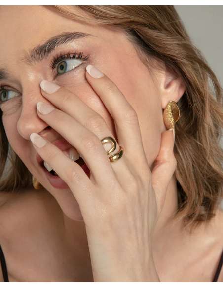 Anillo para Mujer de Acero Dorado Diseño Abierto - Viceroy 14371A01412