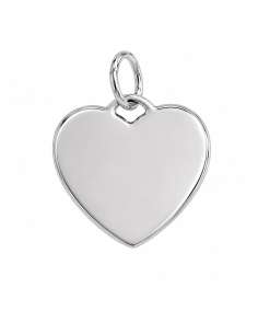 Colgante Corazón para Grabar - Plata de Ley