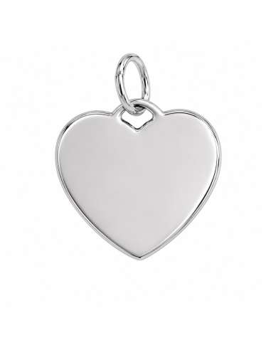 Colgante Corazón para Grabar - Plata de Ley