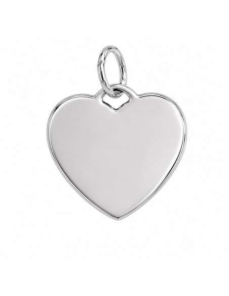 Colgante Corazón para Grabar - Plata de Ley
