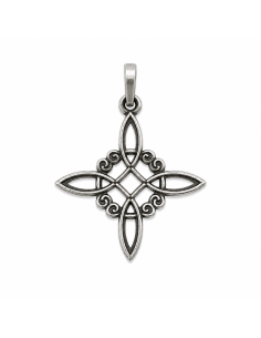 Colgante Nudo de Bruja Celta - Plata de Ley