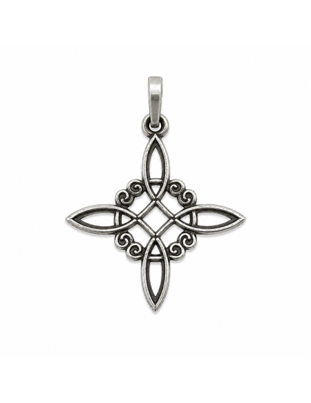 Colgante Nudo de Bruja Celta - Plata de Ley