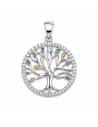 Colgante Árbol de la Vida con Circonitas Multicolor - Plata de Ley