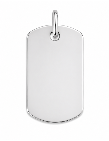 Chapa Militar Lisa Pequeña para Grabado - Plata de Ley
