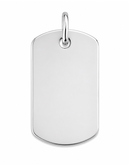 Chapa Militar Lisa Pequeña para Grabado - Plata de Ley
