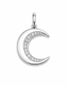 Colgante Luna Creciente con Circonitas - Plata de Ley