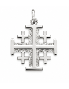 Colgante Cruz de Jerusalén - Plata de Primera Ley