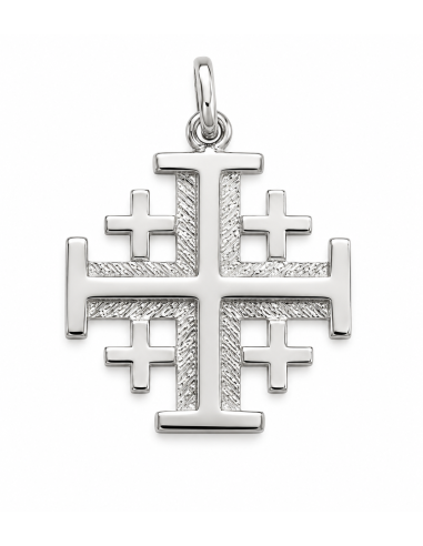 Colgante Cruz de Jerusalén - Plata de Primera Ley