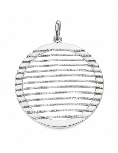 Colgante Círculo Calado Texturizado - Plata de Ley
