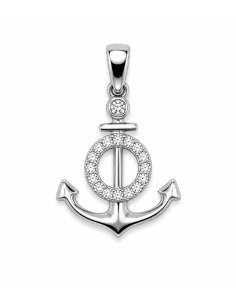 Colgante Ancla Marinera con Circonitas - Plata de Ley