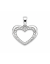 Colgante Corazón Calado con Circonitas - Plata de Ley