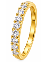 Anillo para Mujer con Circonitas - Oro Amarillo 18K